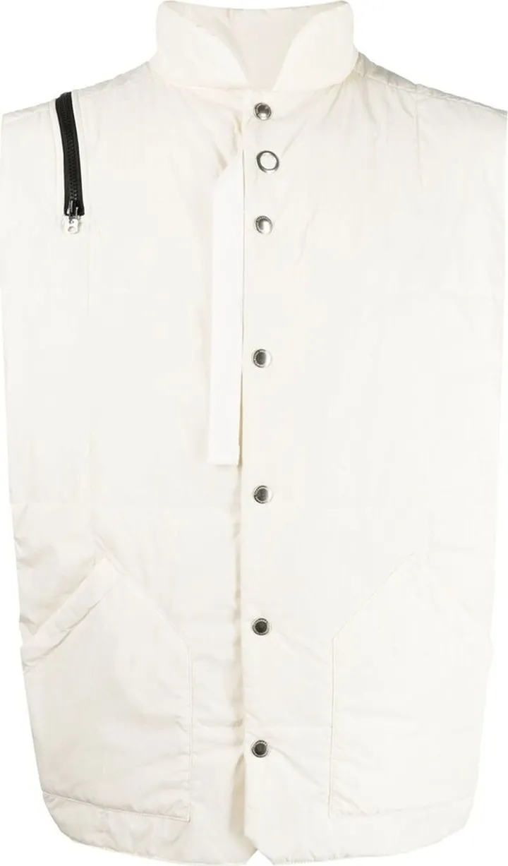 Zip-Detail Padded Gilet Jacket