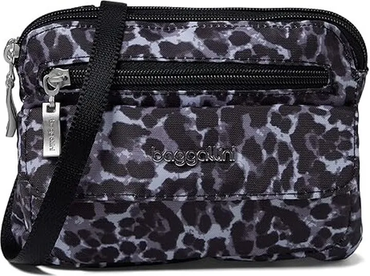 Baggallini Modern Everywhere Mini (Grey Wild Cheetah) Cross Body Handbags