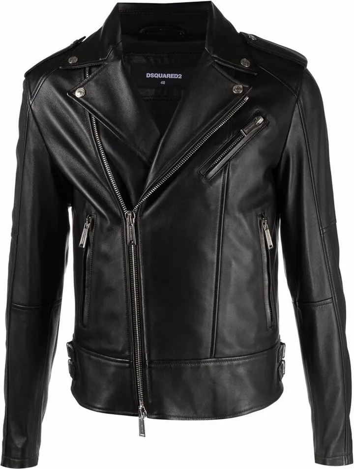 Black Leather Biker Jacket