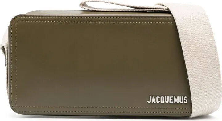 Green La Cuerda Horizontal Leather Cross Body Bag