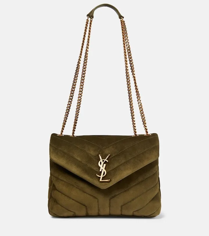 Loulou Small suede shoulder bag