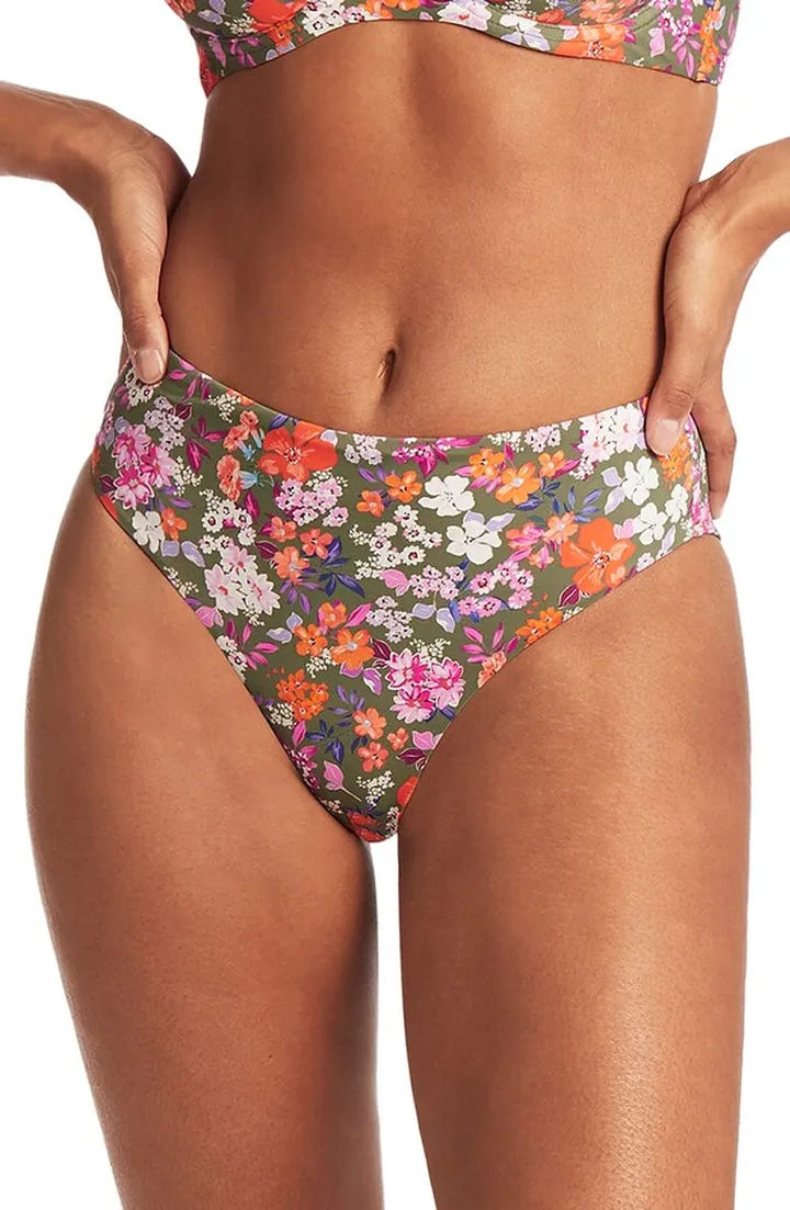 Retro High Waist Bikini Bottoms