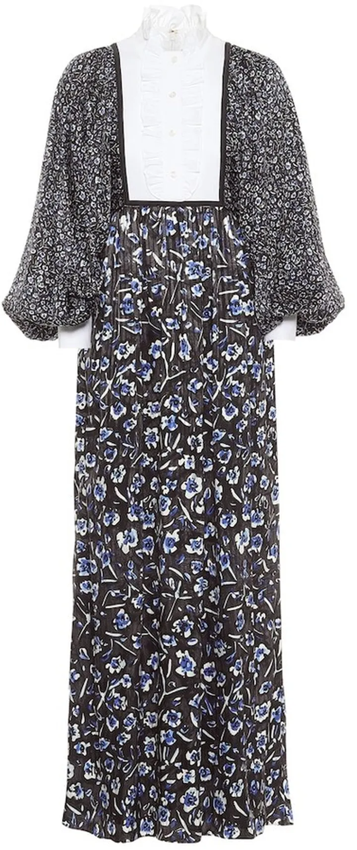 Floral stretch-silk maxi dress