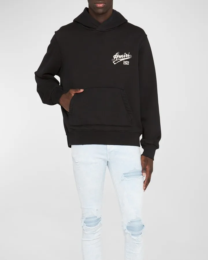 Men's Distressed Logo Hoodie