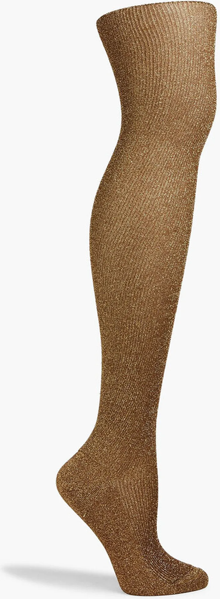 Metallic crochet-knit socks