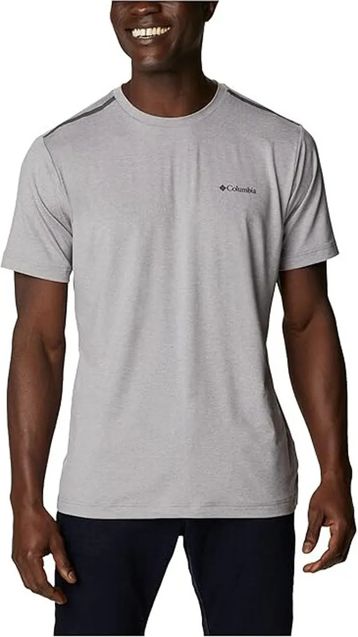 Columbia Tech Trail Crew Neck (Cool Grey 1) Men's Clothing