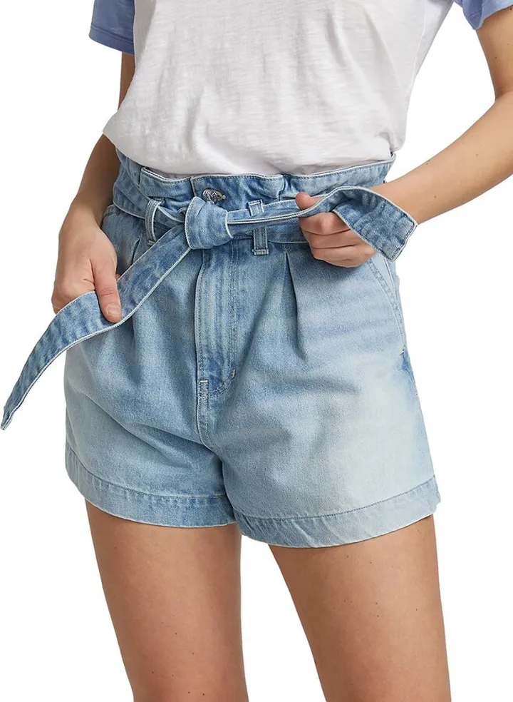 Nori Paperbag Denim Shorts