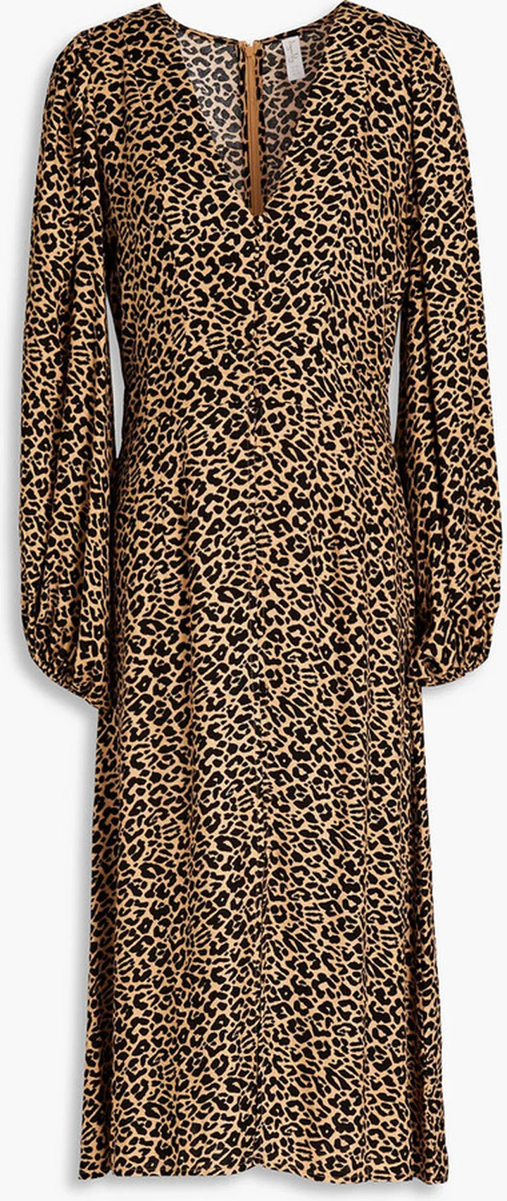 Jemila Raquel leopard-jacquard midi dress