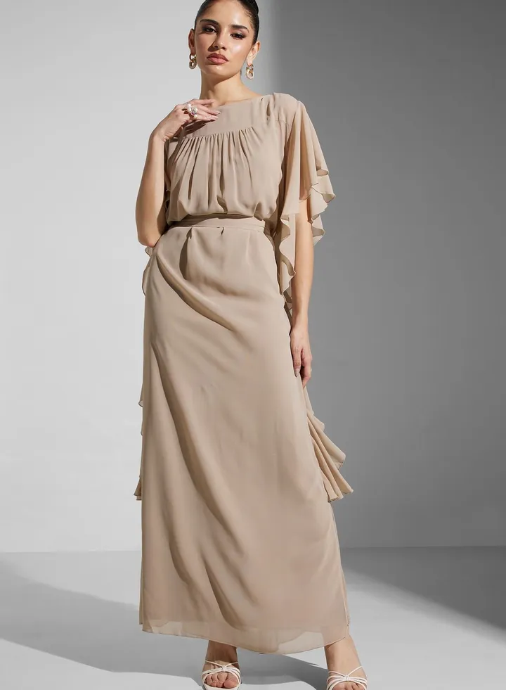Ruffle Tie Detail Dress