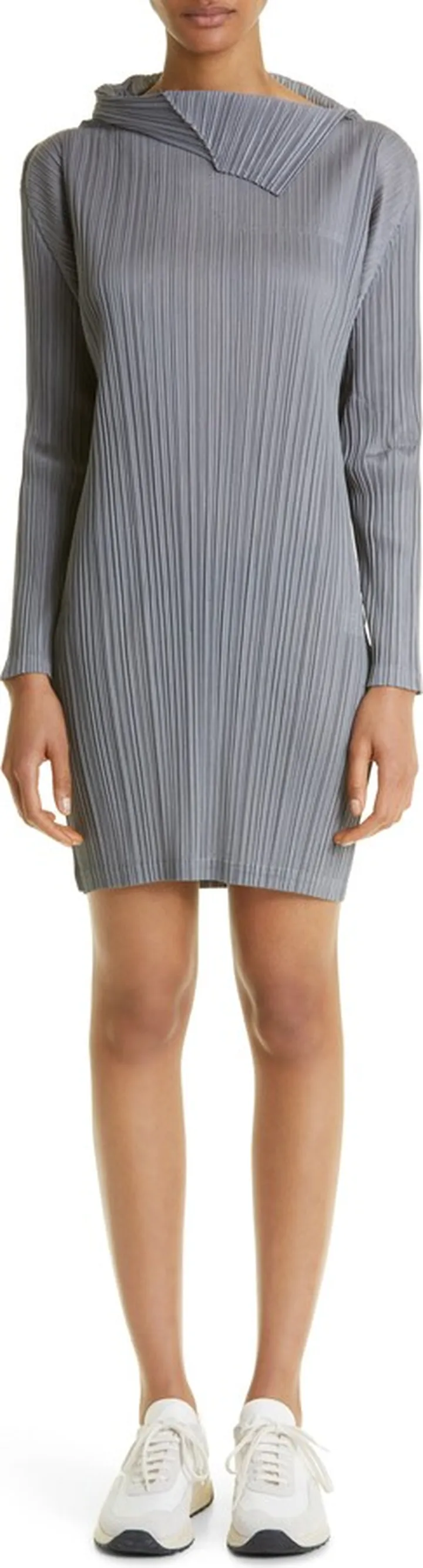 December Long Sleeve Pleated Minidress