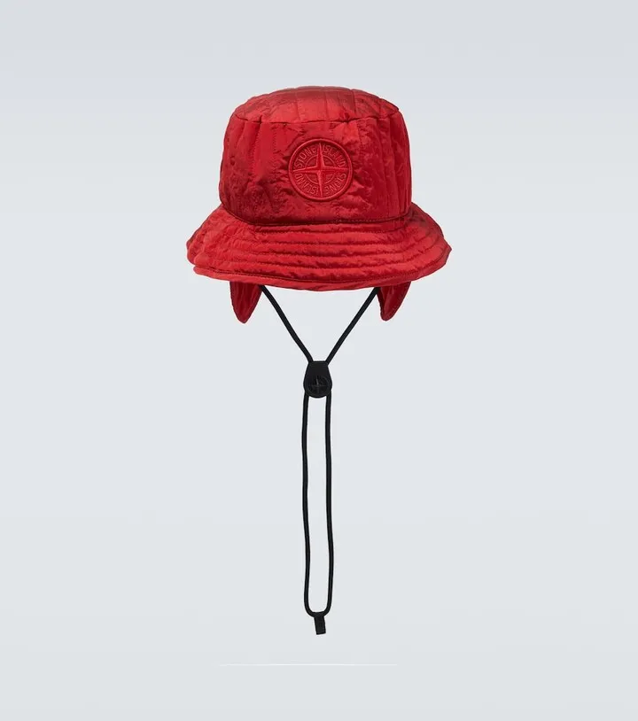 Padded nylon bucket hat