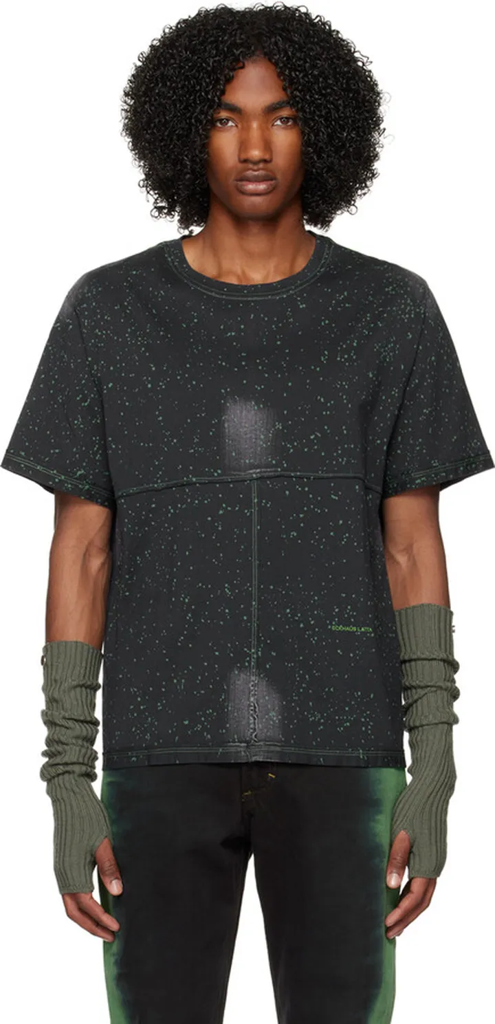 Eckhaus Latta Black Lapped T-Shirt