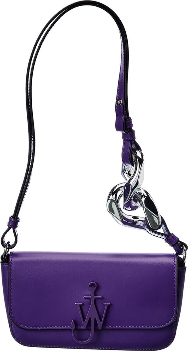 Jw Anderson Anchor Plaque Leather Shoulder Bag