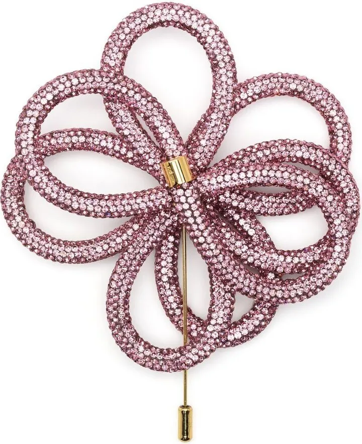 Crystal-Embellished Brooch