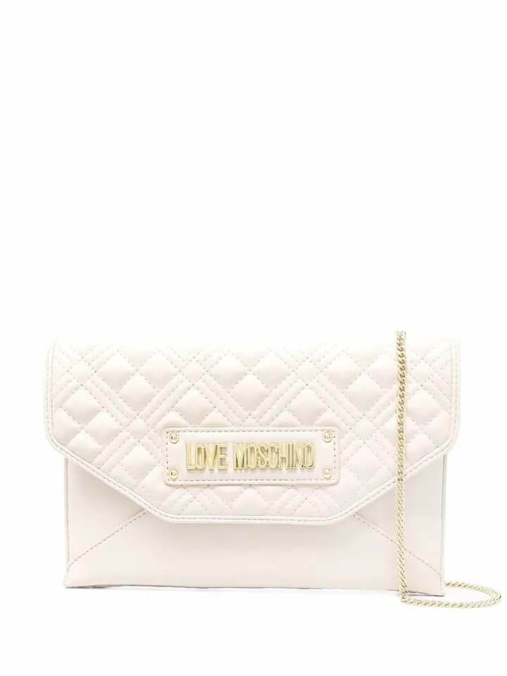 Logo-Plaque Quilted Crossbody Bag