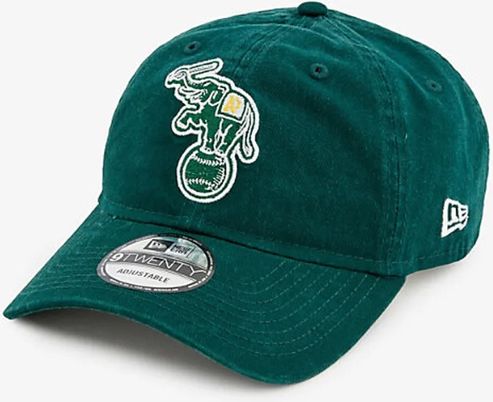 New Era Mens Dark Green 9TWENTY Oakland Athletics Cotton Baseball cap