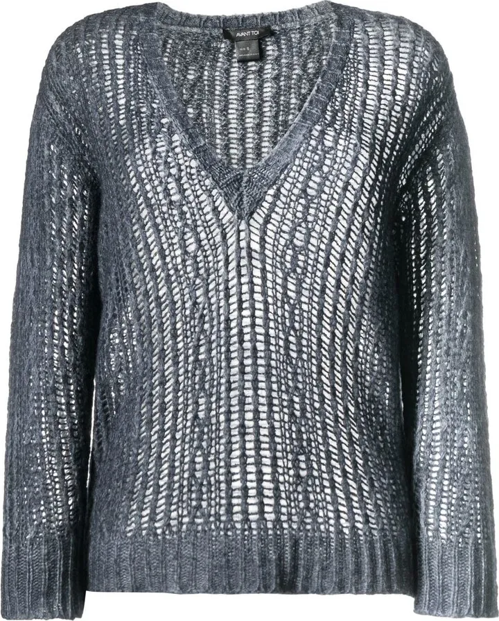 Chunky-Knit V-Neck Jumper