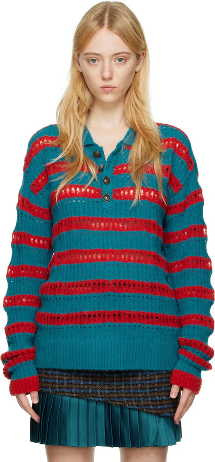 Andersson Bell Blue & Red Burble Polo