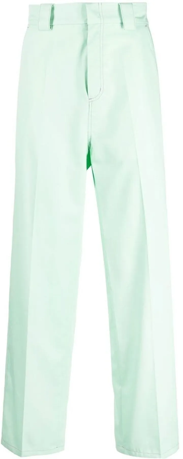 Embroidered-Logo Pressed-Crease Straight-Leg Trousers