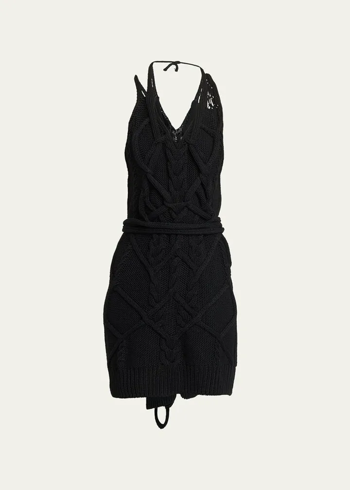 Tikere Distressed Ribbed Halter Top