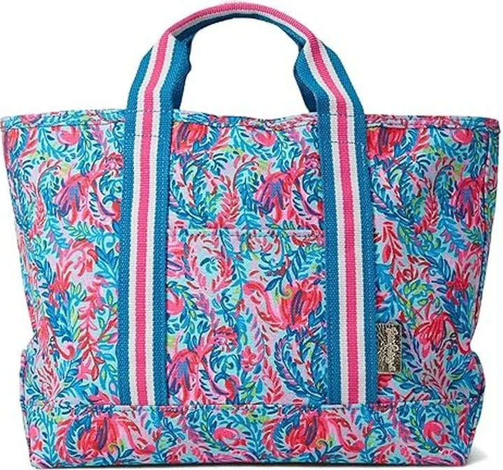 Lilly Pulitzer Mini Mercato Tote (Surf Blue Flim Flam) Tote Handbags