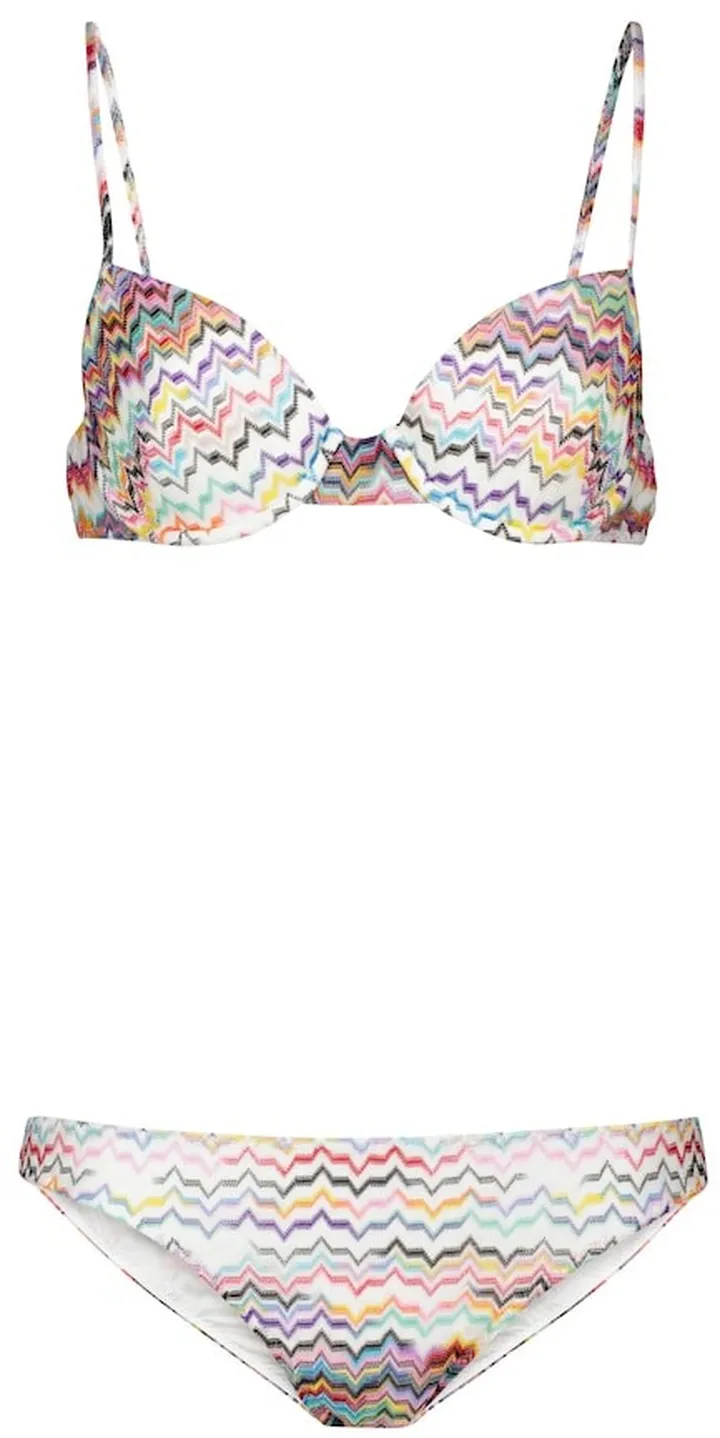 Zig-zag knit bikini