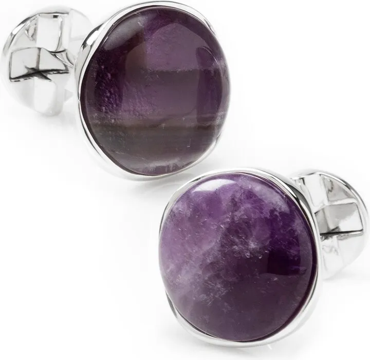 Amethyst Cuff Links