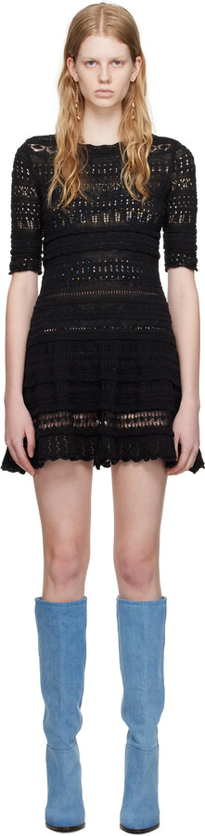 Isabel Marant Etoile Black Fauve Minidress