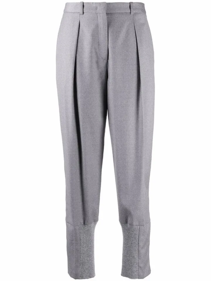 High-Waisted Cropped Trousers