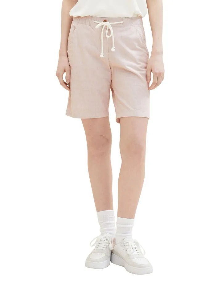 Down String Detail High Waist Shorts