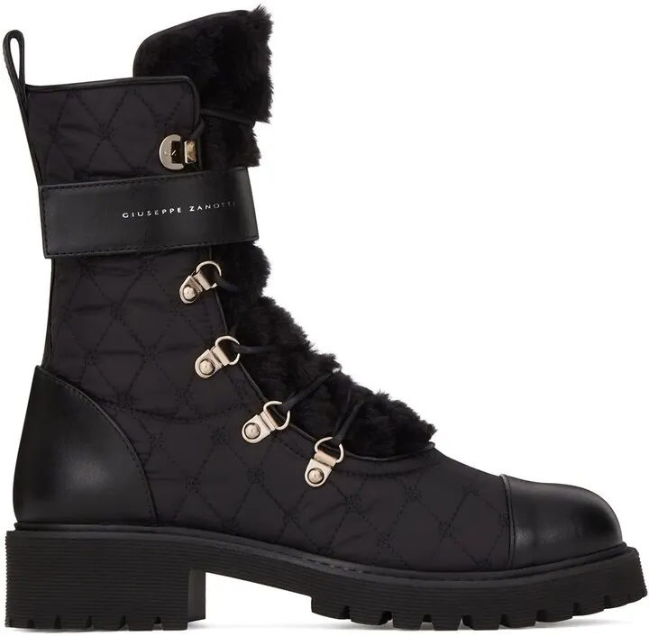 Quilted Combat Boots