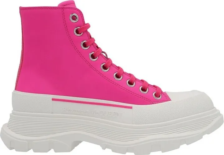 Alexander McQueen Logo Detailed Lace-Up Boots