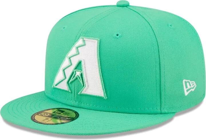 Men's New Era Island Green Logo White Arizona Diamondbacks 59FIFTY Fitted Hat