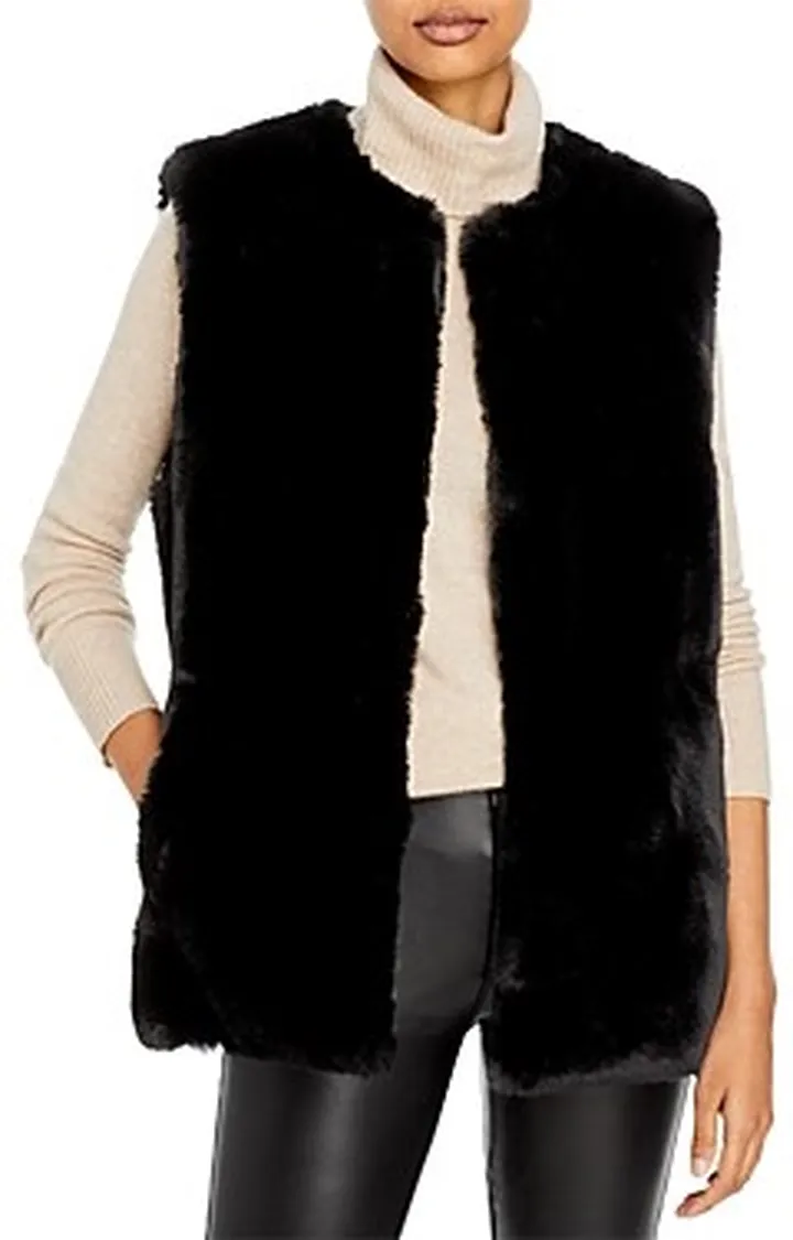 Surell Rex Rabbit Faux Fur Vest
