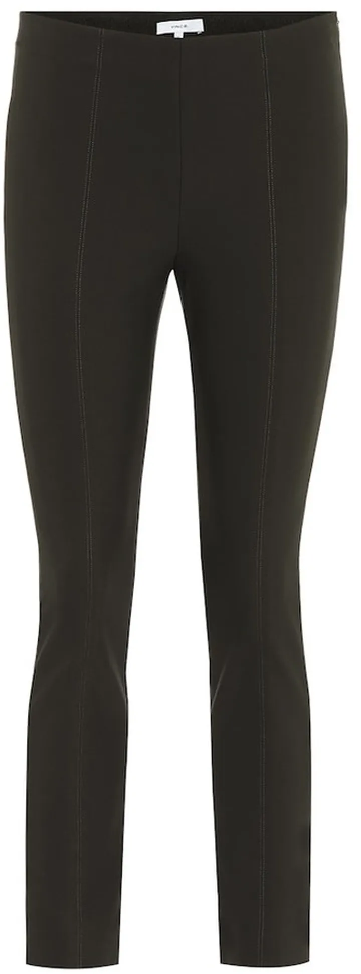 High-rise ponte-jersey skinny pants