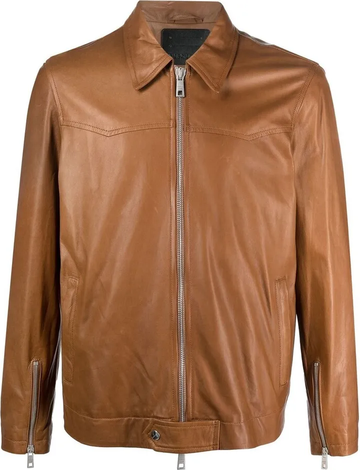 Zip-Up Leather Jacket