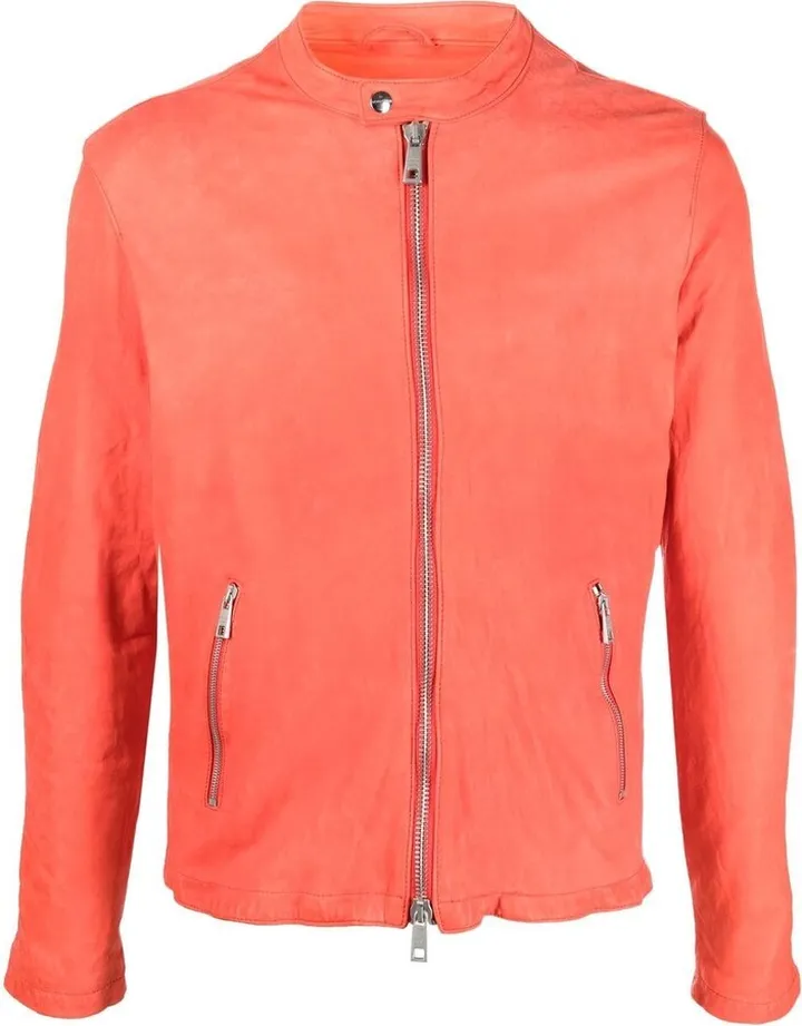 Zip-Up Leather Jacket