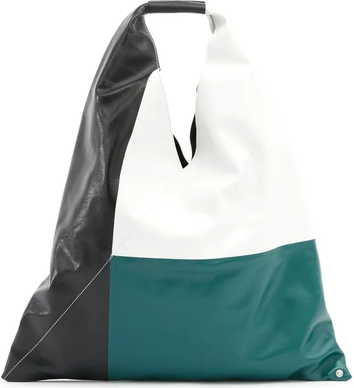 Japanese colour-block tote bag
