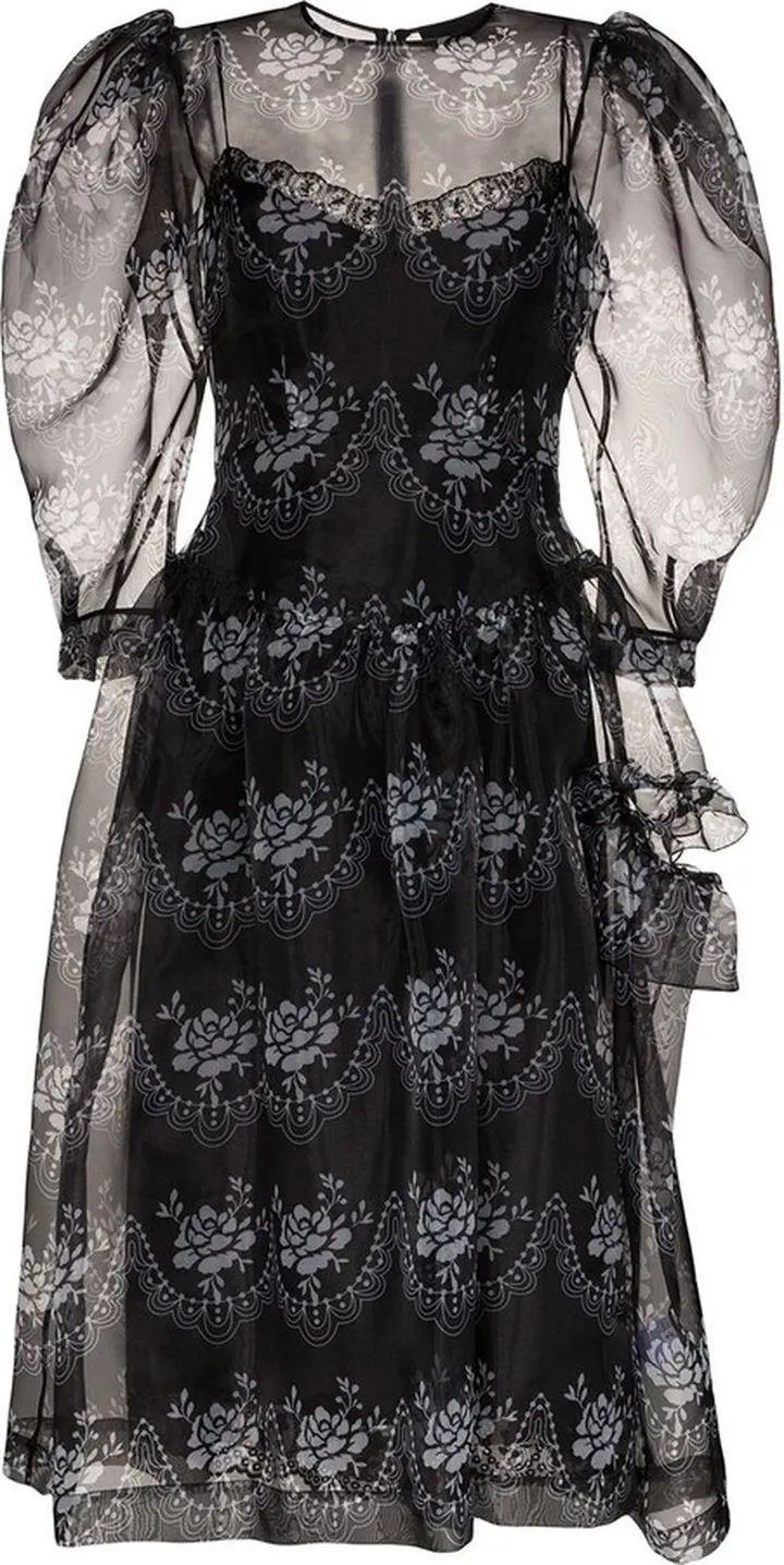 Single Bite Puff Sleeve Dress