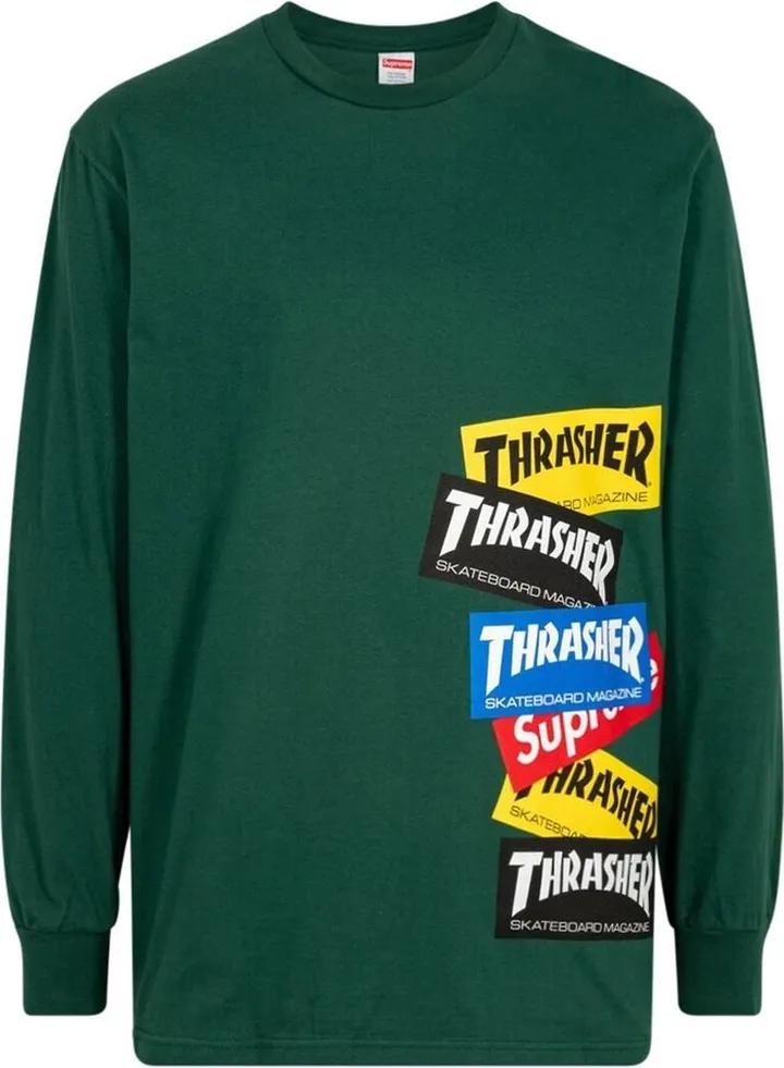 x Thrasher multi logo long-sleeve T-shirt