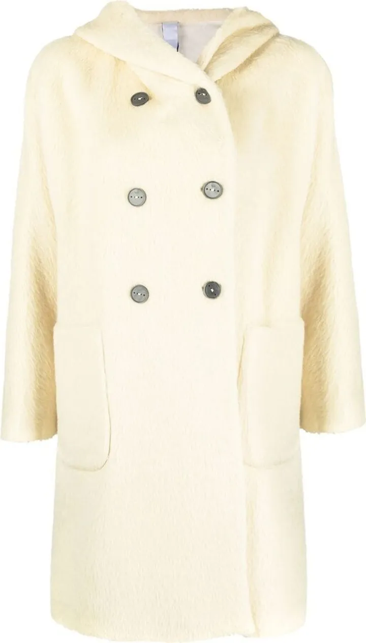 Double-Breasted Hooded Coat