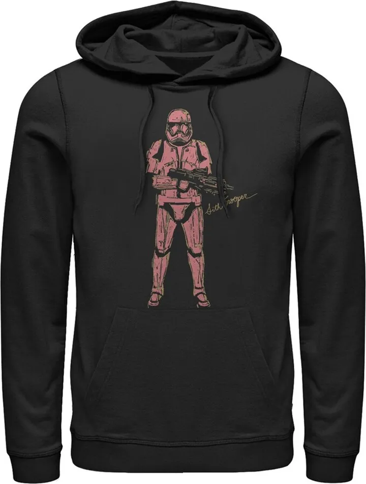 Men's Star Wars: The Rise of Skywalker Sith Trooper Villain Pull Over Hoodie - Black - Medium