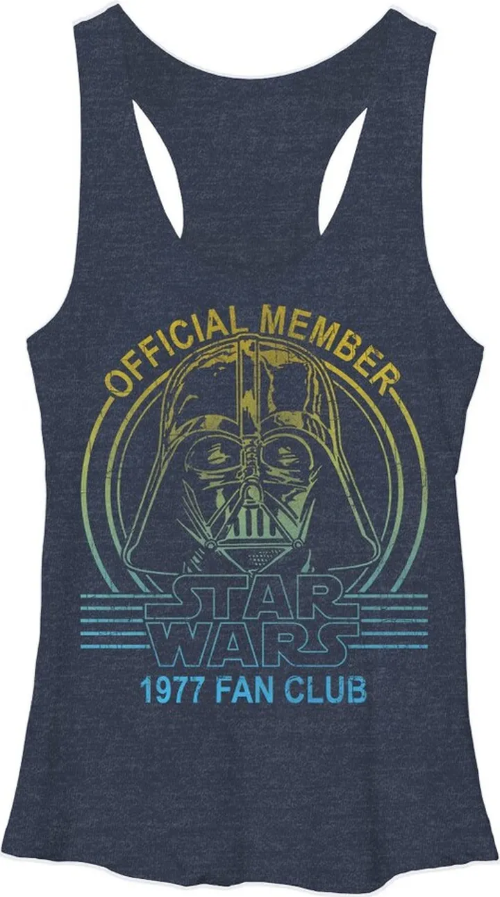 Women's Star Wars Fan Club Racerback Tank Top - Navy Blue Heather - Small