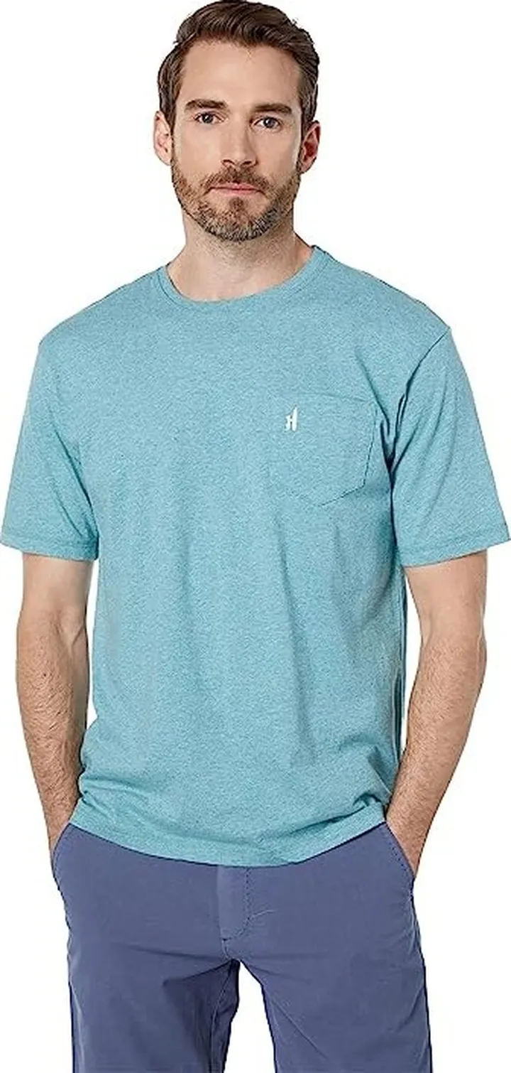 johnnie-O Heathered Dale T-Shirt (Seaglass) Men's Clothing