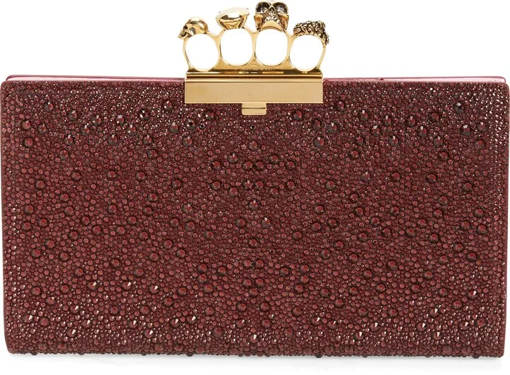 Knuckle Crystal Flat Pouch