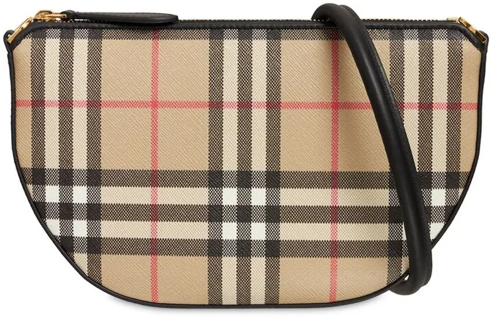 New Olympia canvas check shoulder bag