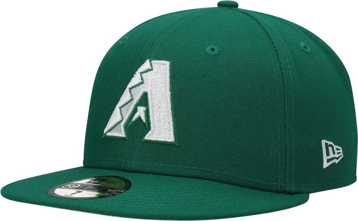 Men's New Era Kelly Green Arizona Diamondbacks Logo White 59FIFTY Fitted Hat