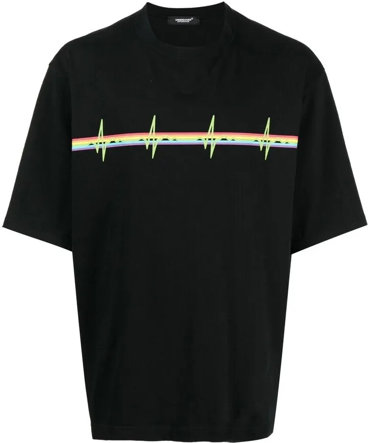Black Graphic Print Cotton T-Shirt