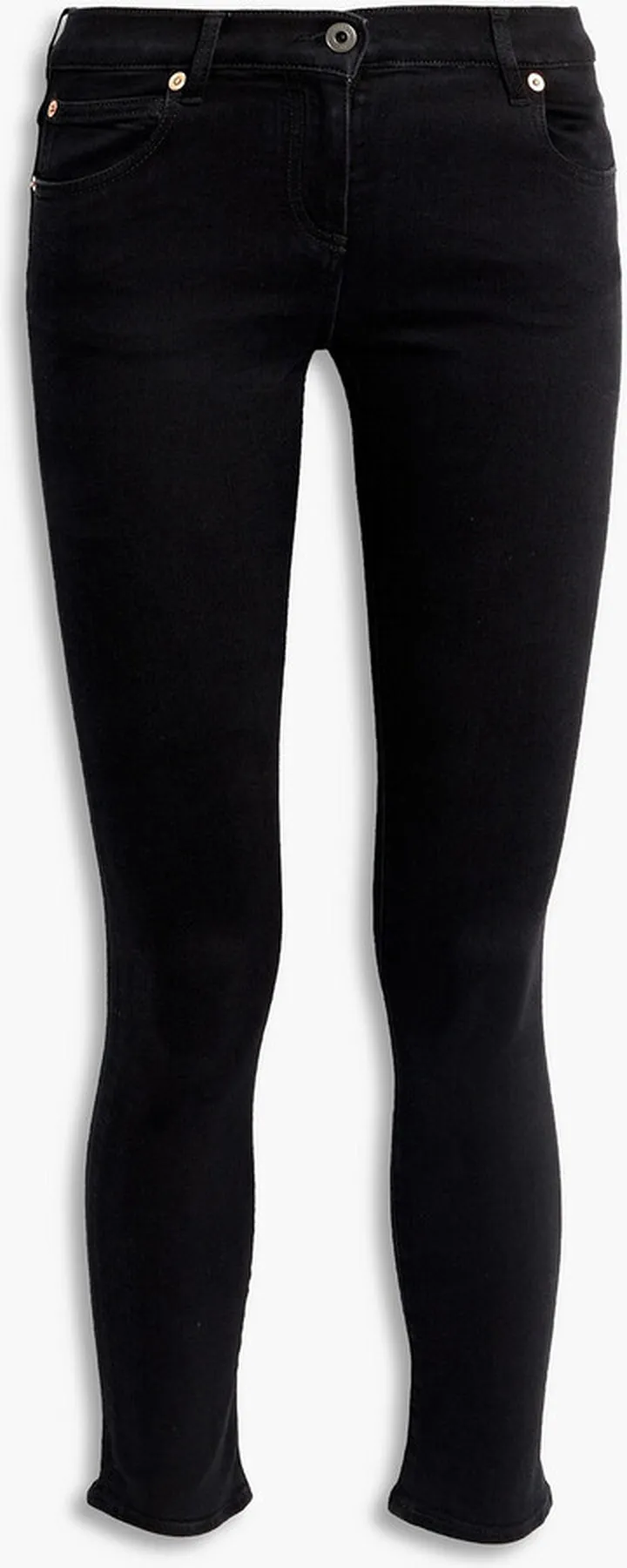 Printed low-rise skinny jeans