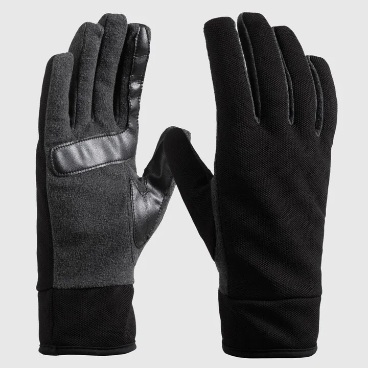 Isotoner Men's Handwear Tech Stretch Fleece Palm Gloves - Gray L